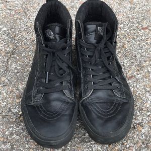 Vans sk8 hi MTE black leather